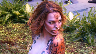 Best Booth Babe Ever: Samsung's Leopard Lady